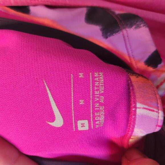 Nike Women's Pink and Multicolor Tank Top with built in bra- Size Medium - Picture 5 of 7